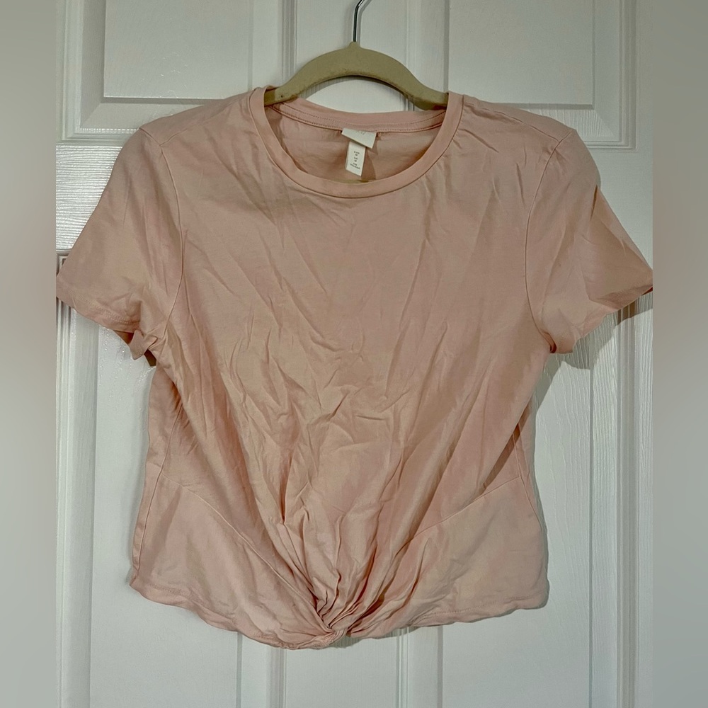 H&M Cropped Knot T-Shirt